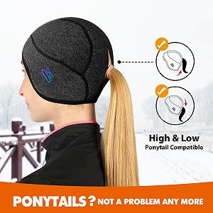 Шапка для велосипеда зимняя HIKENTURE женская [с отверстием для косы] synthetic.ua - Фото 1