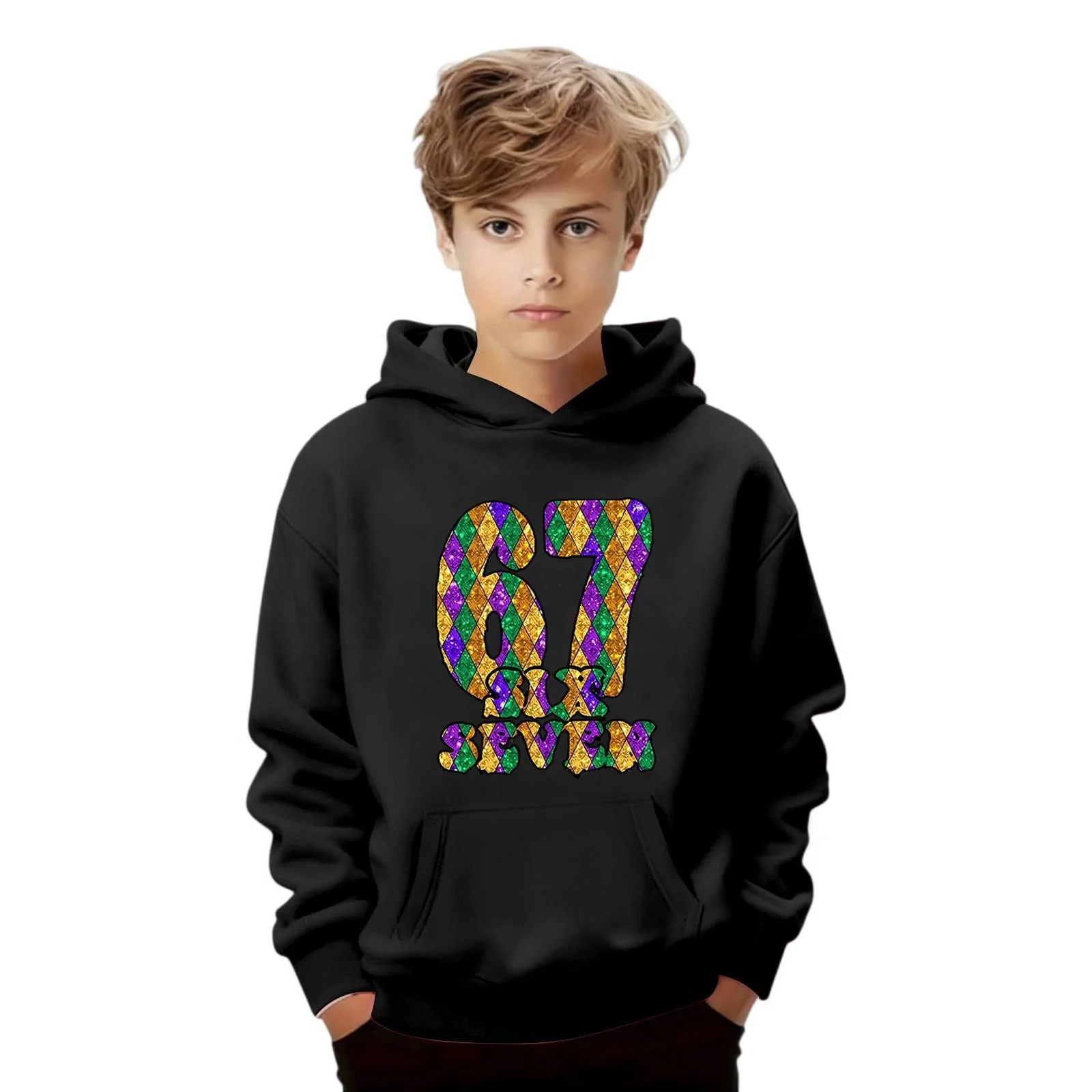 Дівчачий Худі з карнавальним візерунком, фото №2