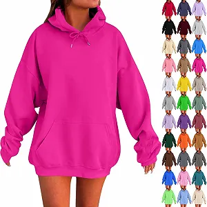 Женский джемпер Qixiu Худи с капюшоном, женские оверсайз худи Зимние хлопковые свитшоты Пуловер для девушек-подростков Модные топы Модная одежда Худи Элегантный - Фото 1
