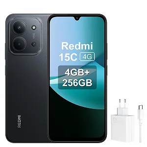 Смартфон XIAOMI Redmi 15C 4/256 GB 6.9" 120 Hz MediaTek Helio G81-Ultra 50MP 6000 mAh Midnight Black (с зарядным устройством 67 W) - Фото 1