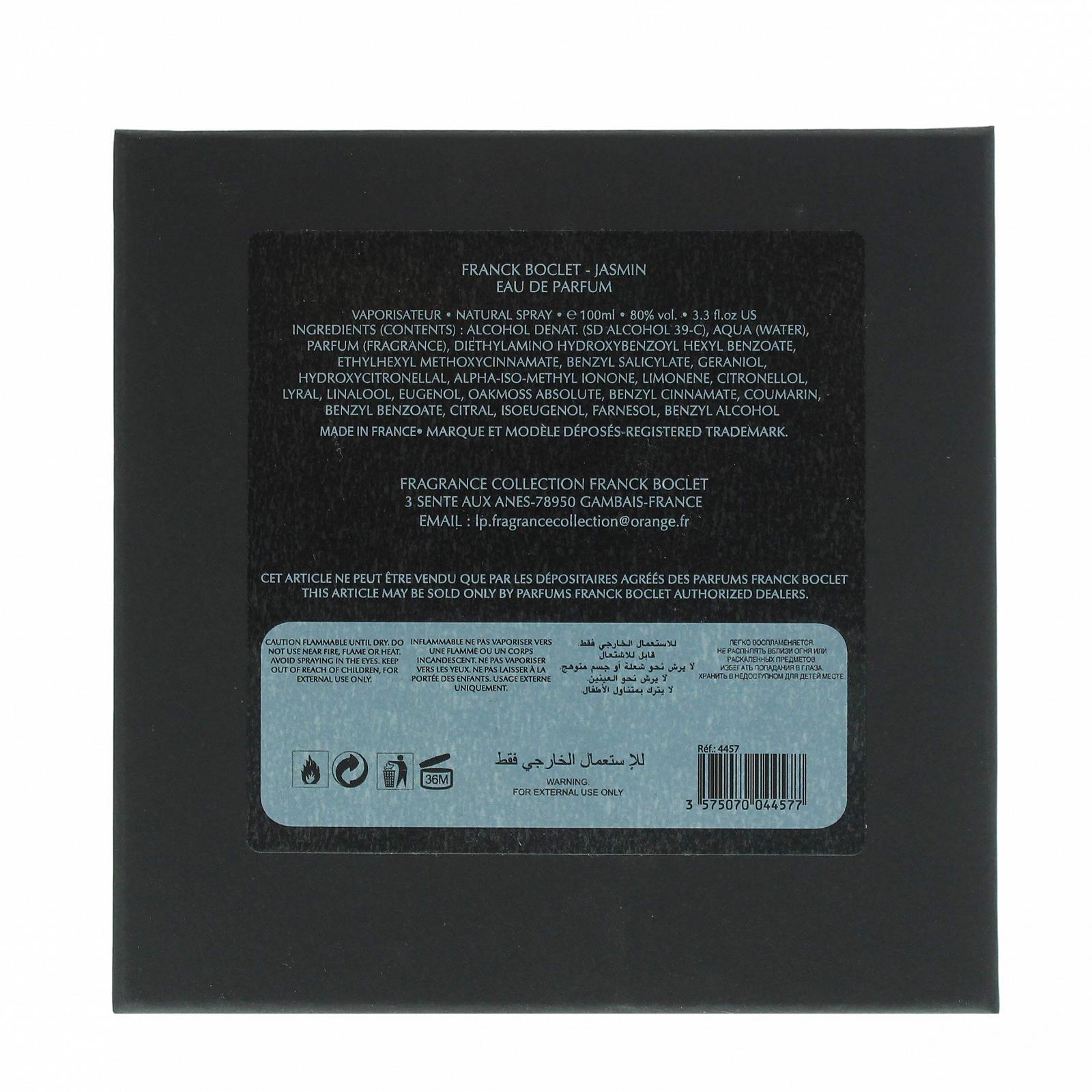 Парфюмерная вода Franck Boclet Jasmin Спрей Унисекс 100 мл, фото №3