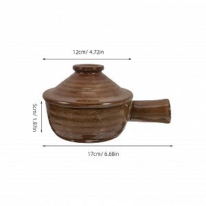 Кастрюля с крышкой BESPORTBLE Глиняная Антипригарная Термостойкая Белая synthetic.ua - Фото 1