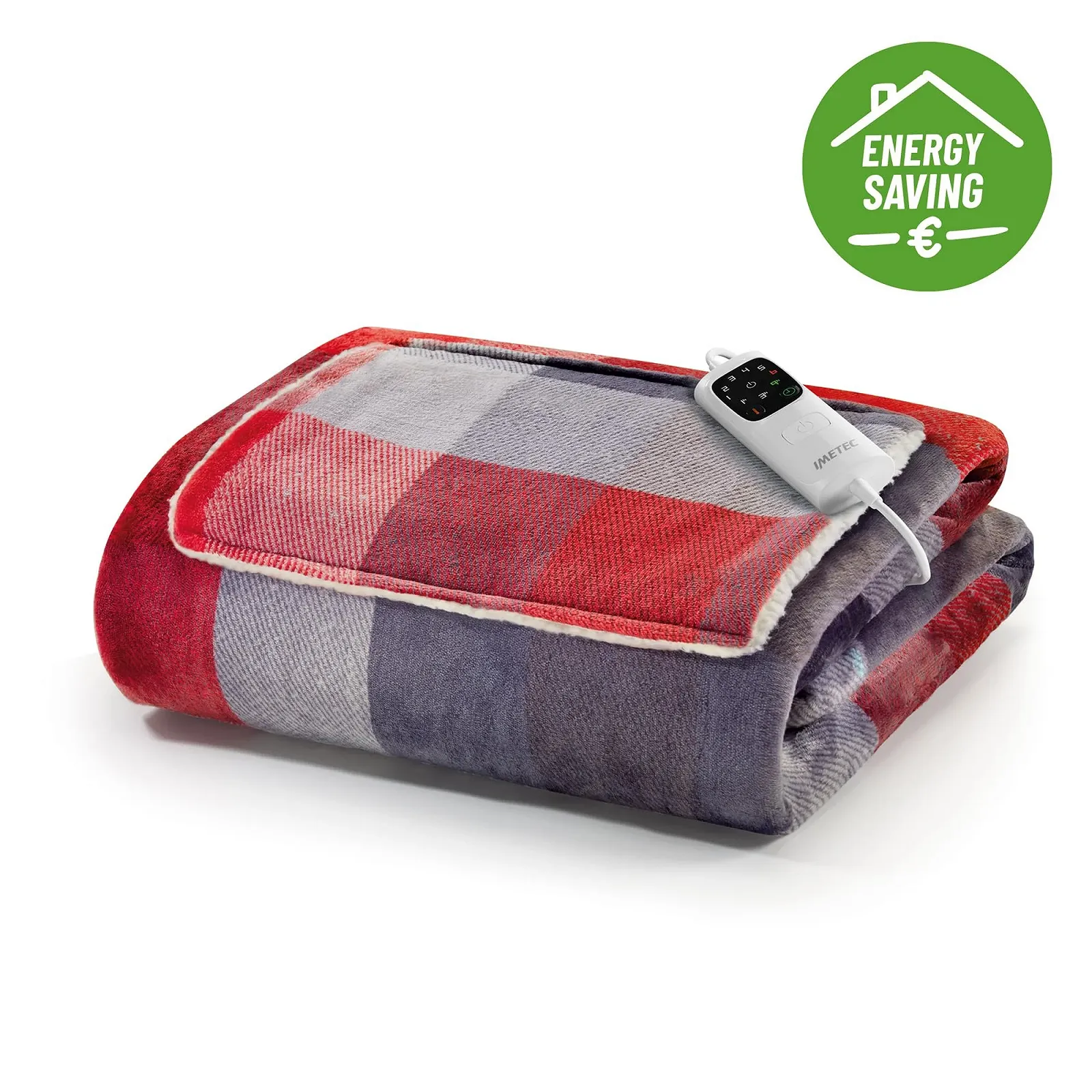 Электрическое одеяло Imetec Adapto Velvet Tartan 150 x 110 см, фото №2