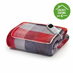 Электрическое одеяло Imetec Adapto Velvet Tartan 150 x 110 см synthetic.ua - Фото 1