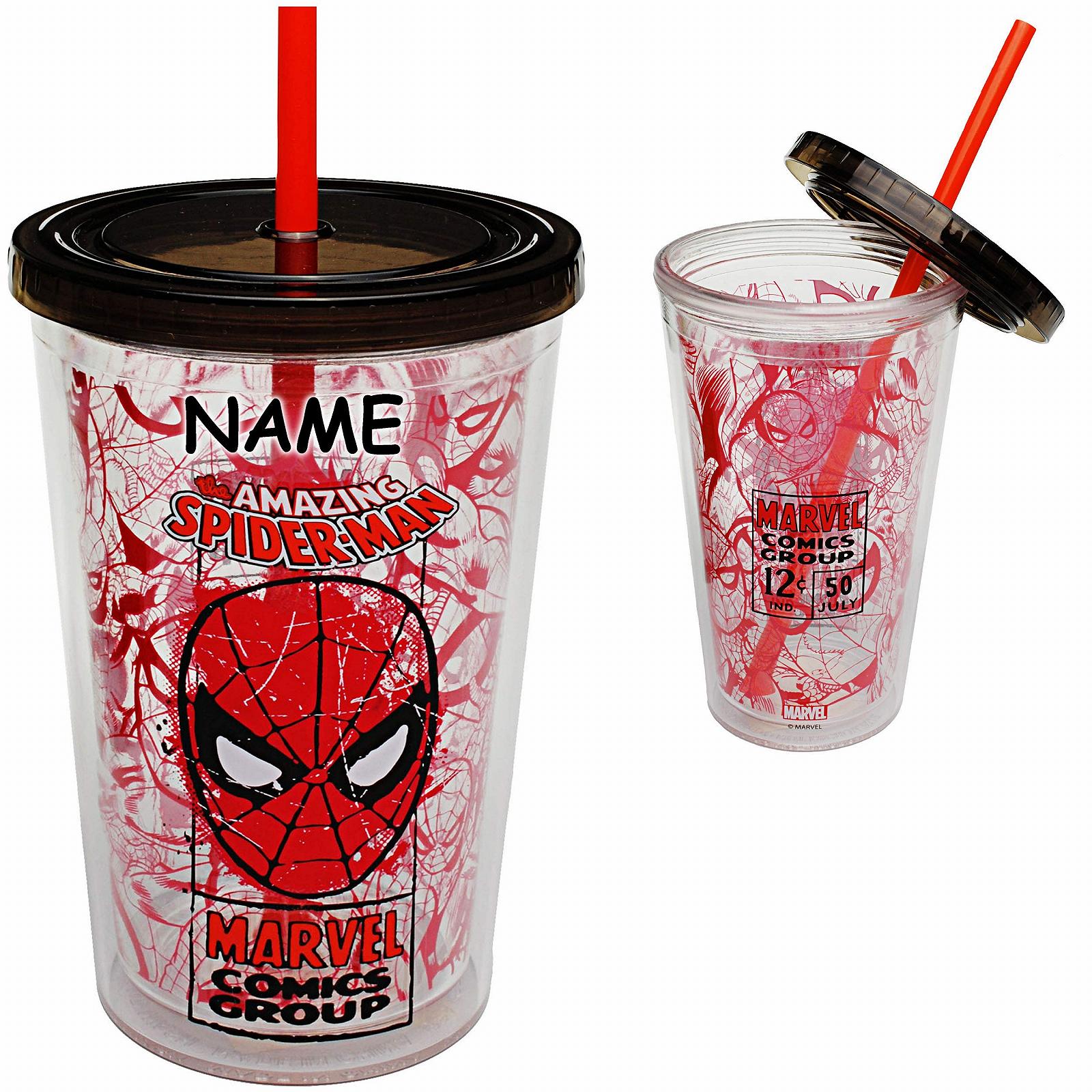 Кухоль Spyderman XL Великий Кухоль для напоїв з багаторазовою соломинкою та кришкою, 500 мл, фото №3 Кухоль Spyderman XL Великий Кухоль для напоїв з багаторазовою соломинкою та кришкою, 500 мл, фото №3