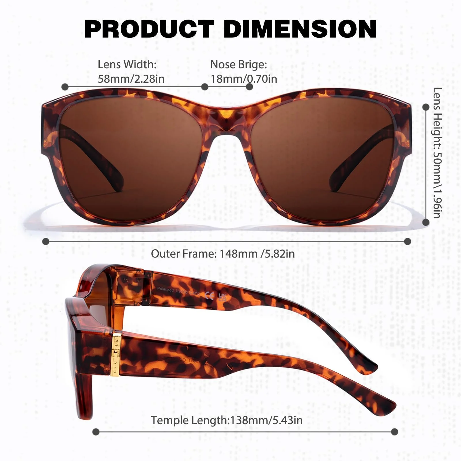 Поляризовані сонцезахисні окуляри для жінок Myiaur, UV400 захист, TR90 модна оправа, фото №3 Поляризовані сонцезахисні окуляри для жінок Myiaur, UV400 захист, TR90 модна оправа, фото №3