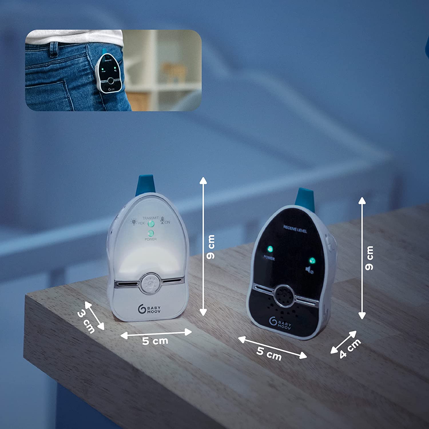 Радионяня BabyMoov Baby Monitor Easy Care 500 м A014013, фото №5