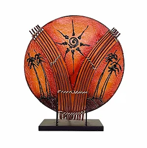 Настільна лампа Simandra Bali Asia Palm 36 см Помаранчева synthetic.ua - Фото 1