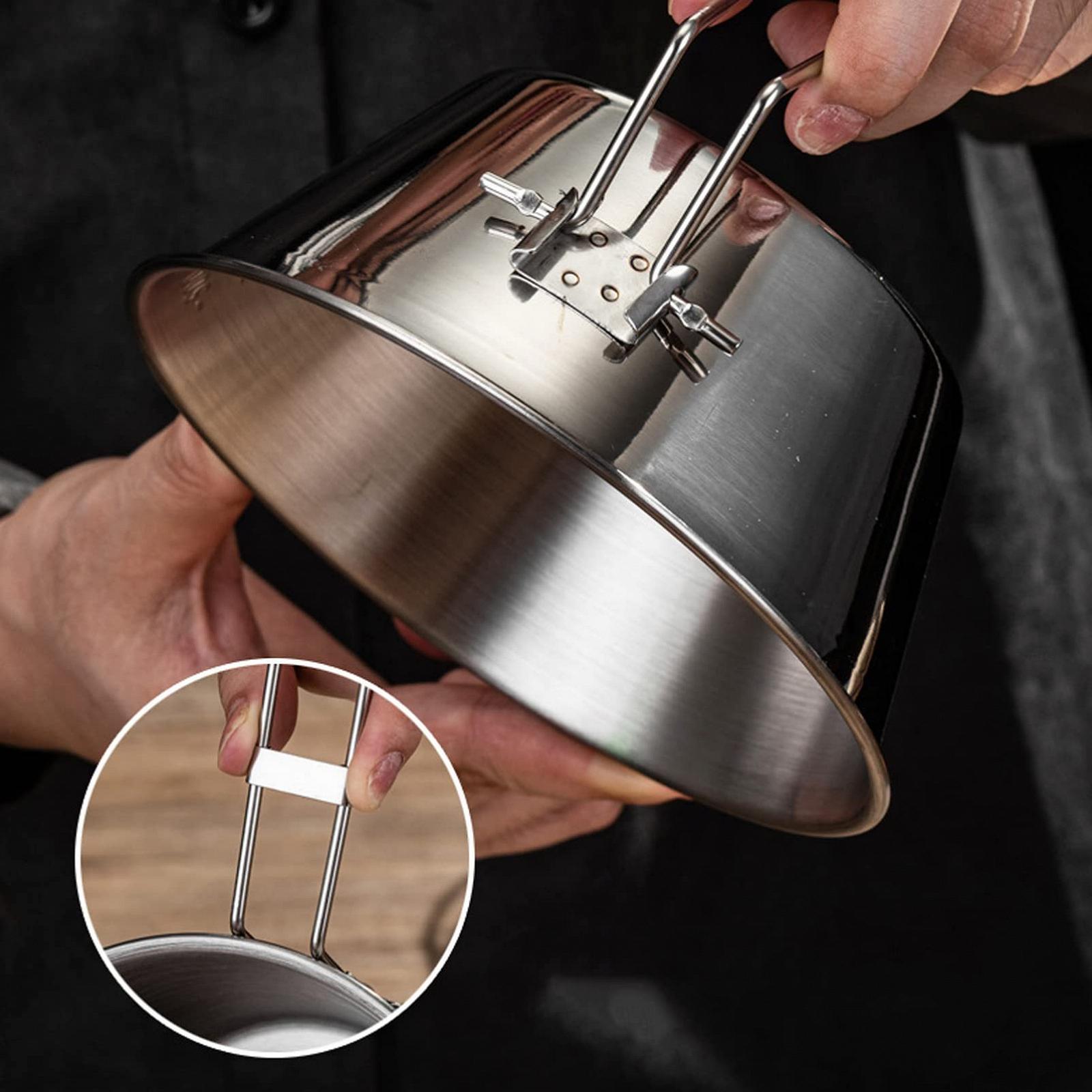 Миска Sosoport для кемпинга 12 шт., рюмка, ручка из нержавеющей стали 304, фото №4