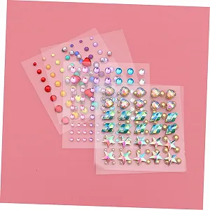 Стрази Healvian для макіяжу, 5 аркушів, блискучі камені для очей та обличчя для святкового макіяжу synthetic.ua - Фото 1