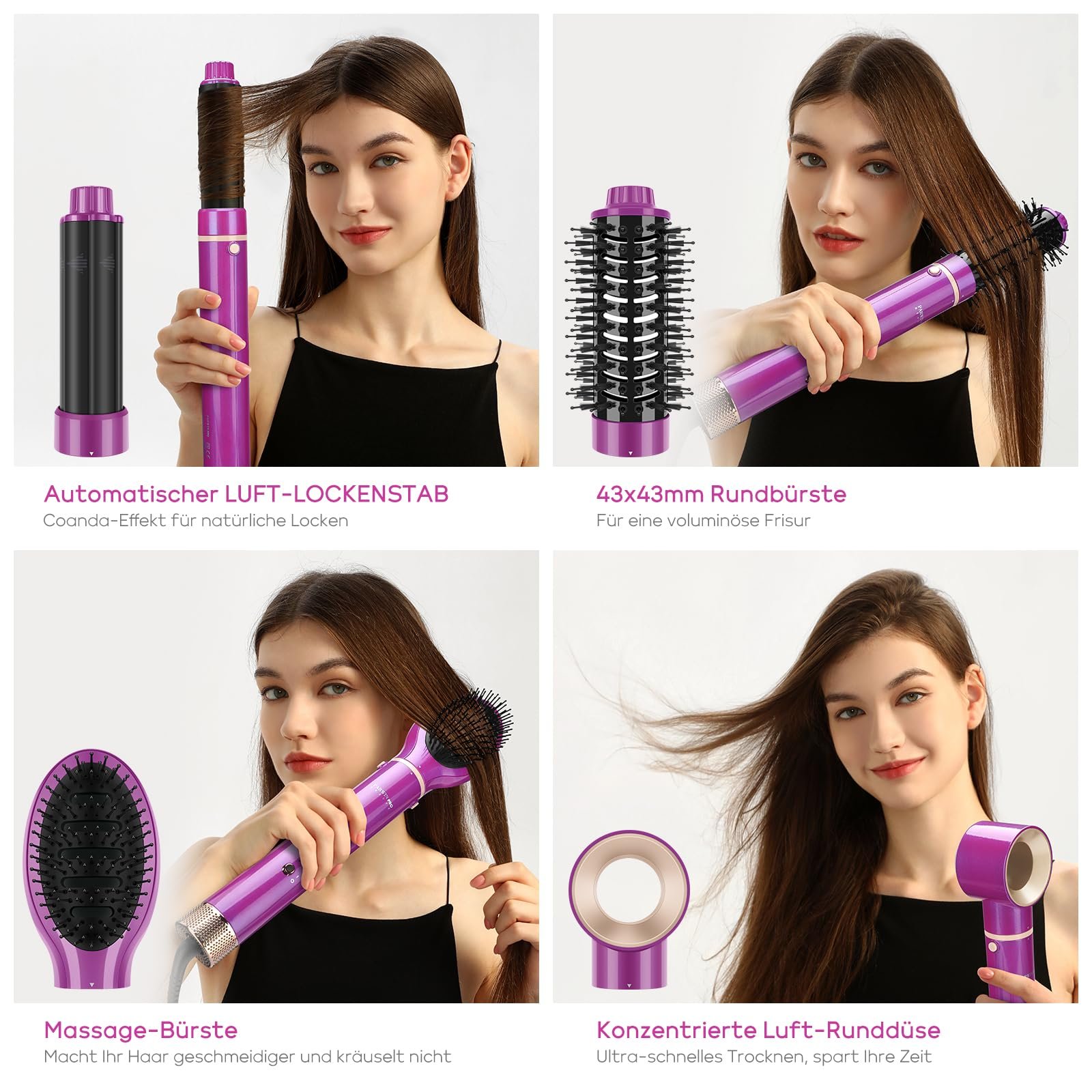 Стайлер PARWIN PRO BEAUTY MaxAIR 5-в-1 Високошвидкісний Red (Punk Style), фото №3 Стайлер PARWIN PRO BEAUTY MaxAIR 5-в-1 Високошвидкісний Red (Punk Style), фото №3