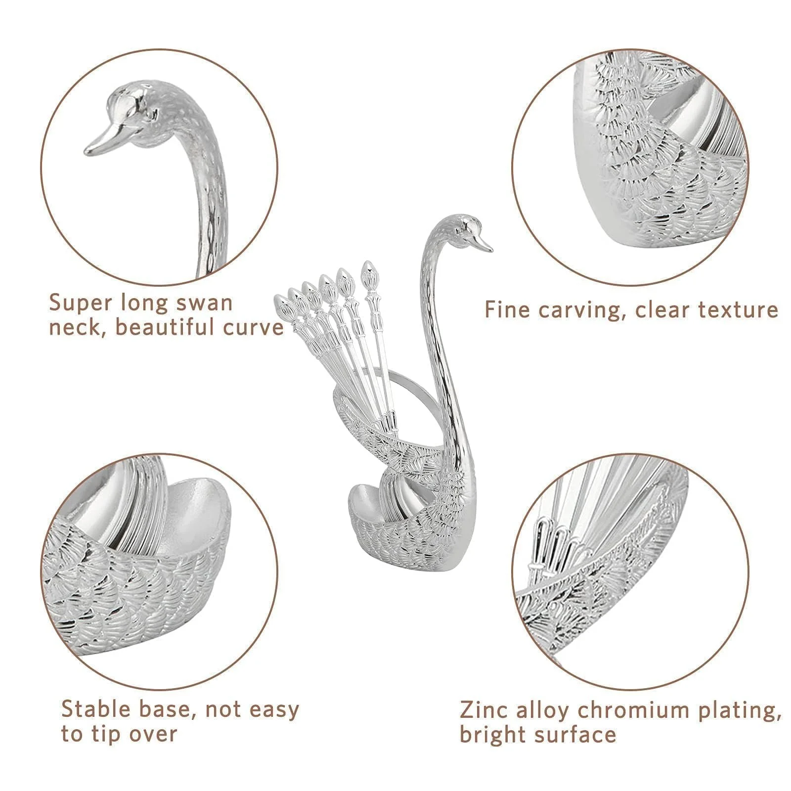 Ложка Кавова з Тримачем-Лебедем, Набір, фото №4