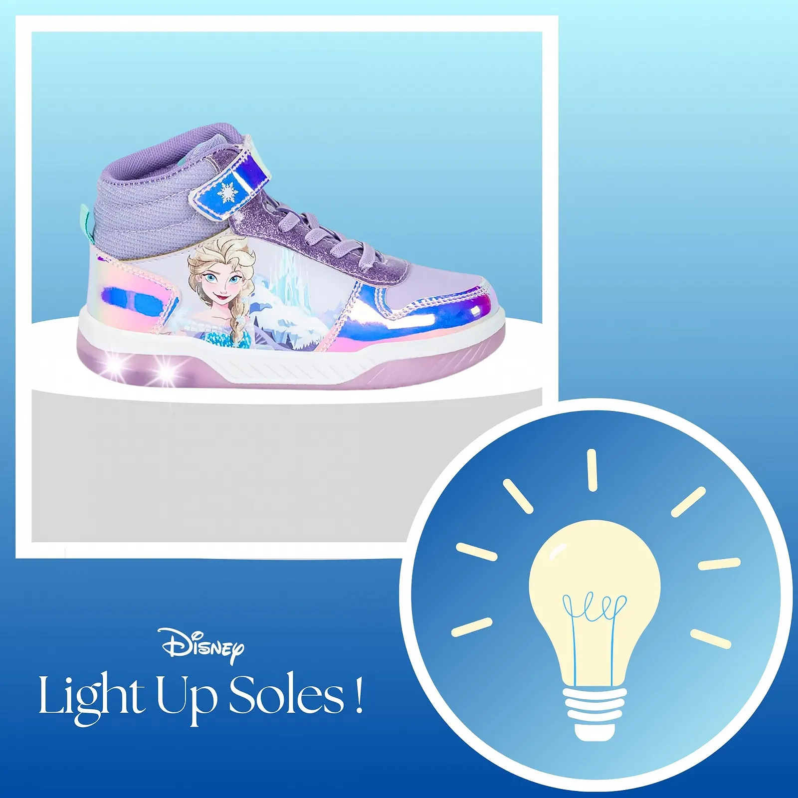 Кеды Disney Frozen для девочек High Top Голубой, размеры EU 27-33, фото №6