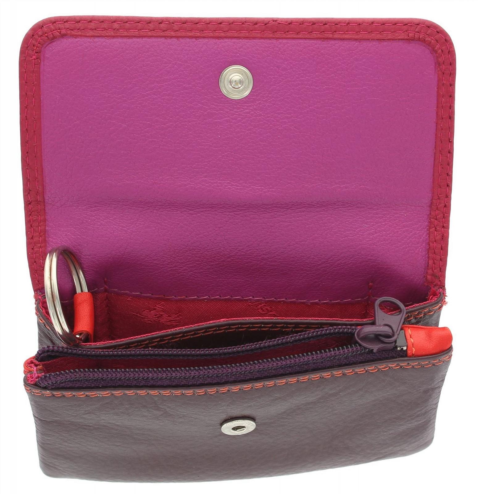 Кошелек Visconti Rainbow Collection Tahiti Кожаный Слива Мультиколор, фото №2
