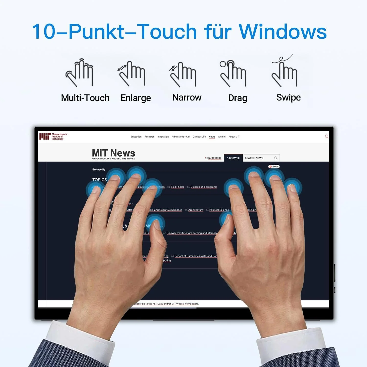 Монитор портативный сенсорный 15.6" CAPERAVE CF15T Full HD IPS 60 Гц, фото №3