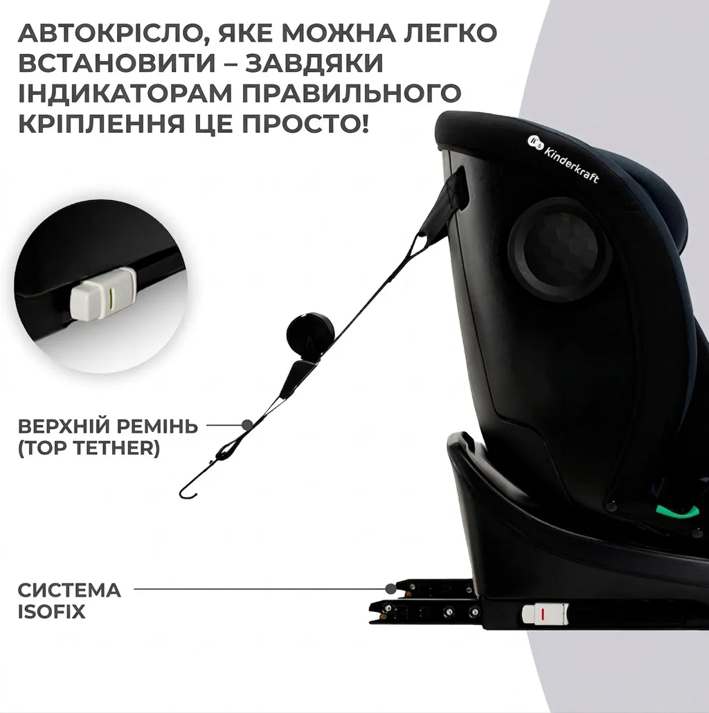 Автокресло Kinderkraft I-GROW i-Size / 40-150 см / 0-36 кг / 360° / Isofix, фото №6