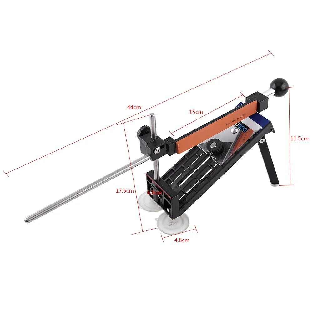 Точилка для ножів кухонна з фіксованим кутом та 4 точильними каменями антиковзна, фото №8