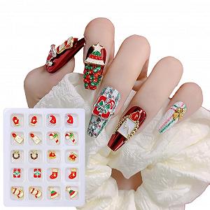 Стразы 3D Снежинка, Олень, Дед Мороз, Рождественские стразы - Фото 1