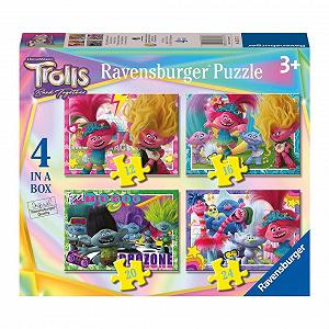 Пазл Ravensburger Trolls 3 Movie Band Together 4 в 1 (12, 16, 20, 24 елементи) для дітей від 3 років - Фото 1
