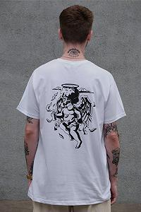 Оверсайз футболка з принтом Without respirator white synthetic.ua - Фото 1