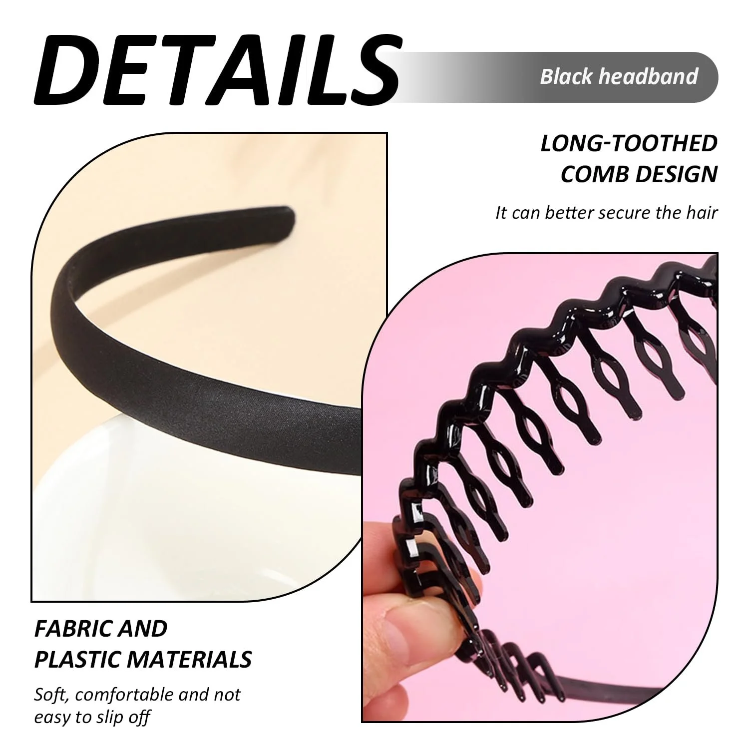 Набір: Обруч 4 шт чорний, фото №3