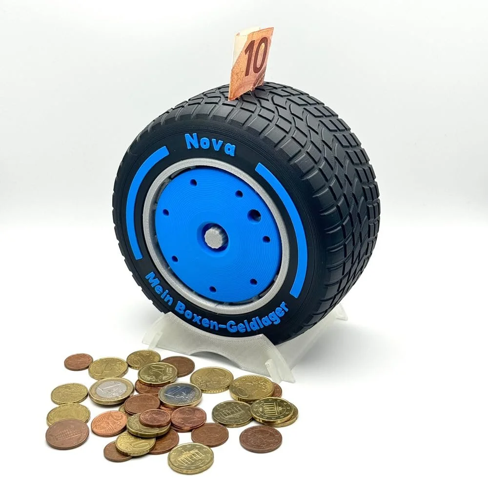 Копилка Formula 1 Wet Tyre в форме шины персонализированная, фото №1