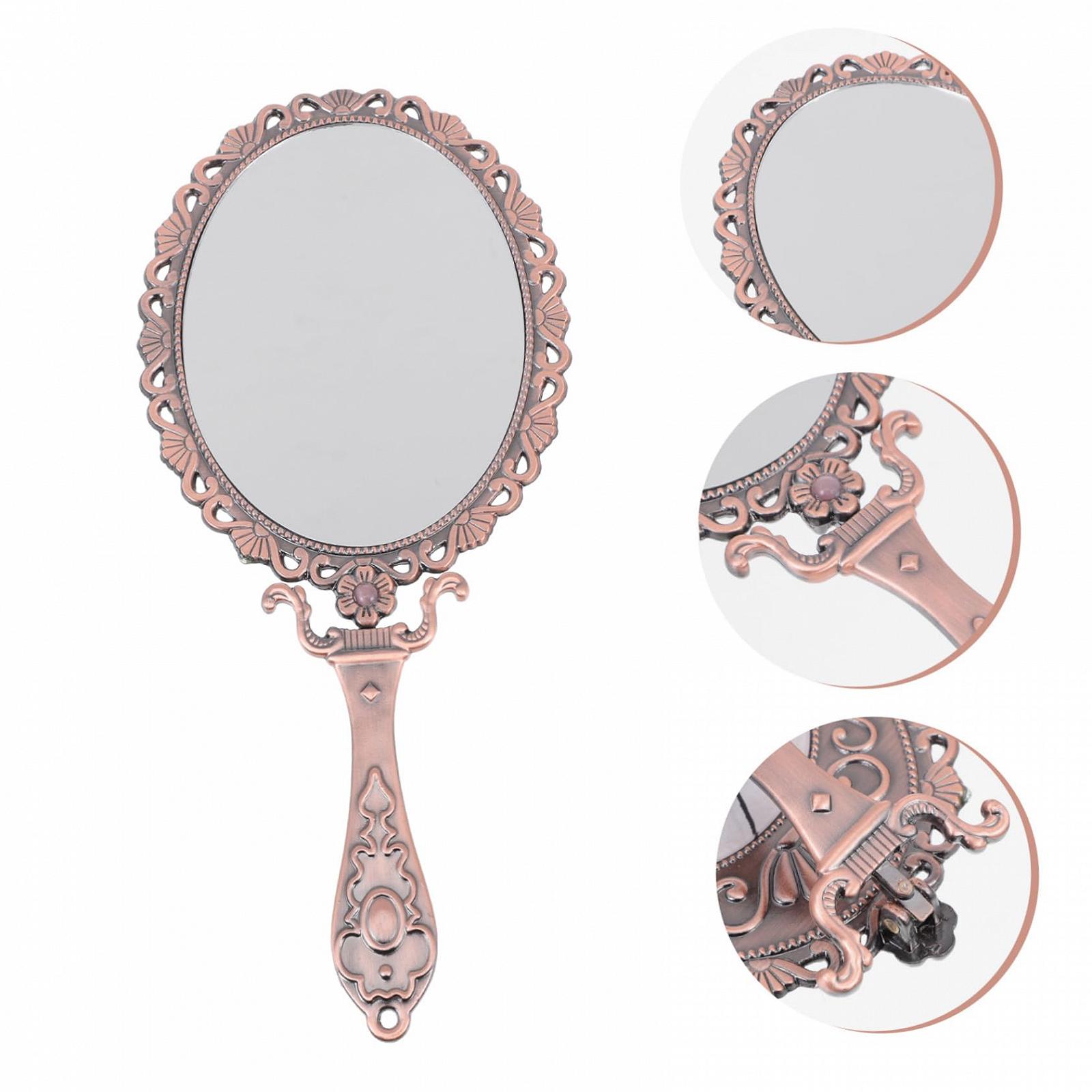 Зеркало Angoily Antique Makeup Folding Handle Европейский стиль Путешествия Цинковый сплав, фото №5 Зеркало Angoily Antique Makeup Folding Handle Европейский стиль Путешествия Цинковый сплав, фото №5