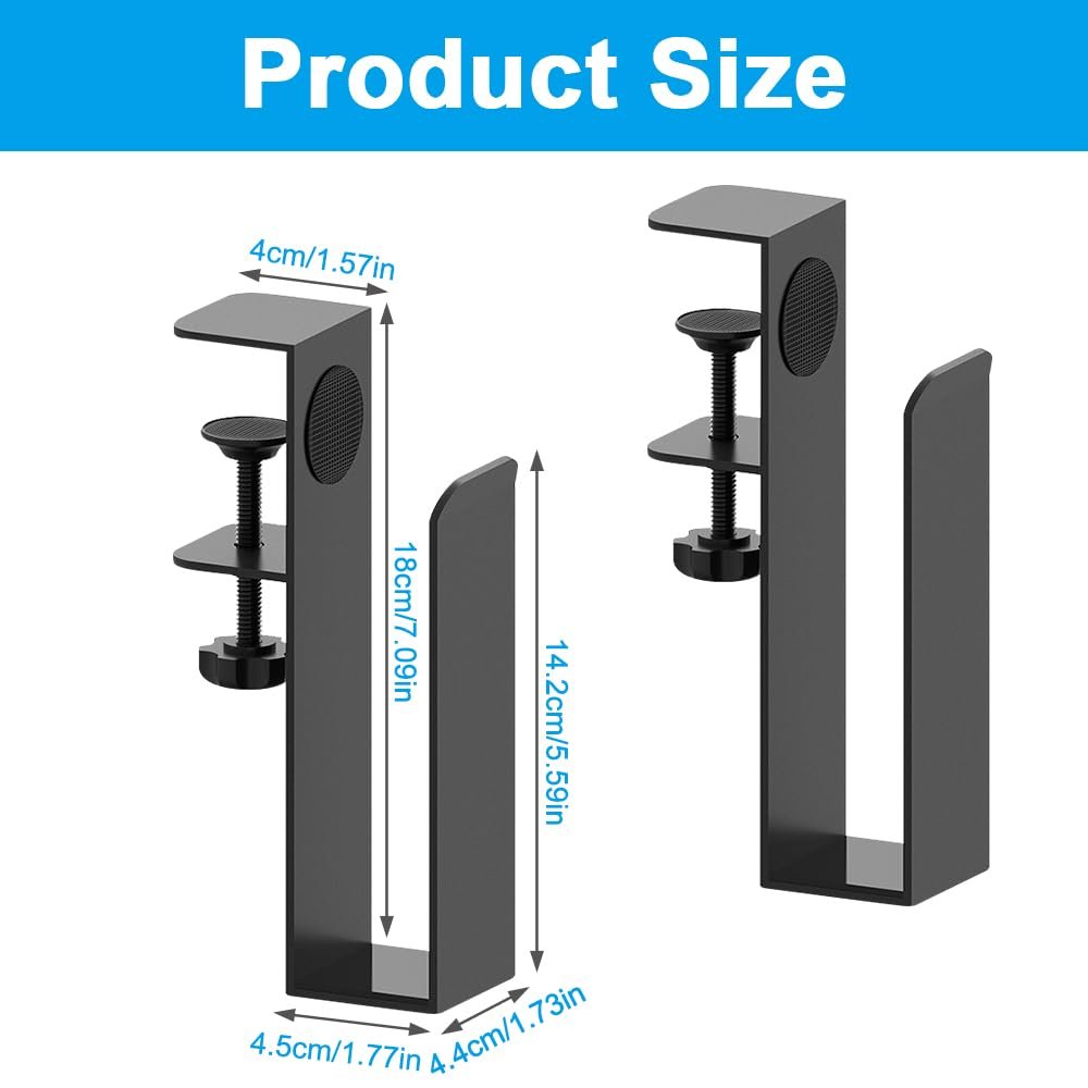 Комплект з 2 підвісних органайзерів для ноутбука, регульоване зберігання збоку столу, вертикальна, фото №2 Комплект з 2 підвісних органайзерів для ноутбука, регульоване зберігання збоку столу, вертикальна, фото №2