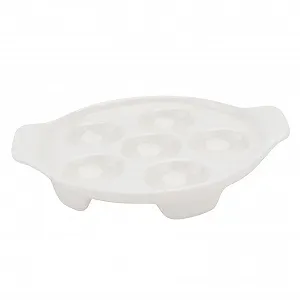 Форма для запікання равликів керамічна з кришкою Біла - Фото 1