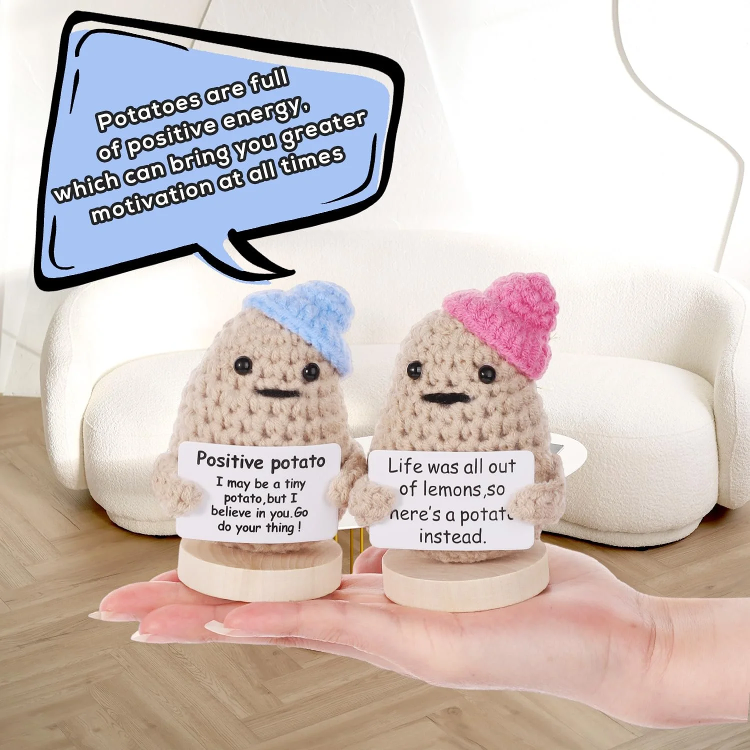 Набір в'язаних картопель Positive Potatoes 9 см пара, фото №5 Набір в'язаних картопель Positive Potatoes 9 см пара, фото №5