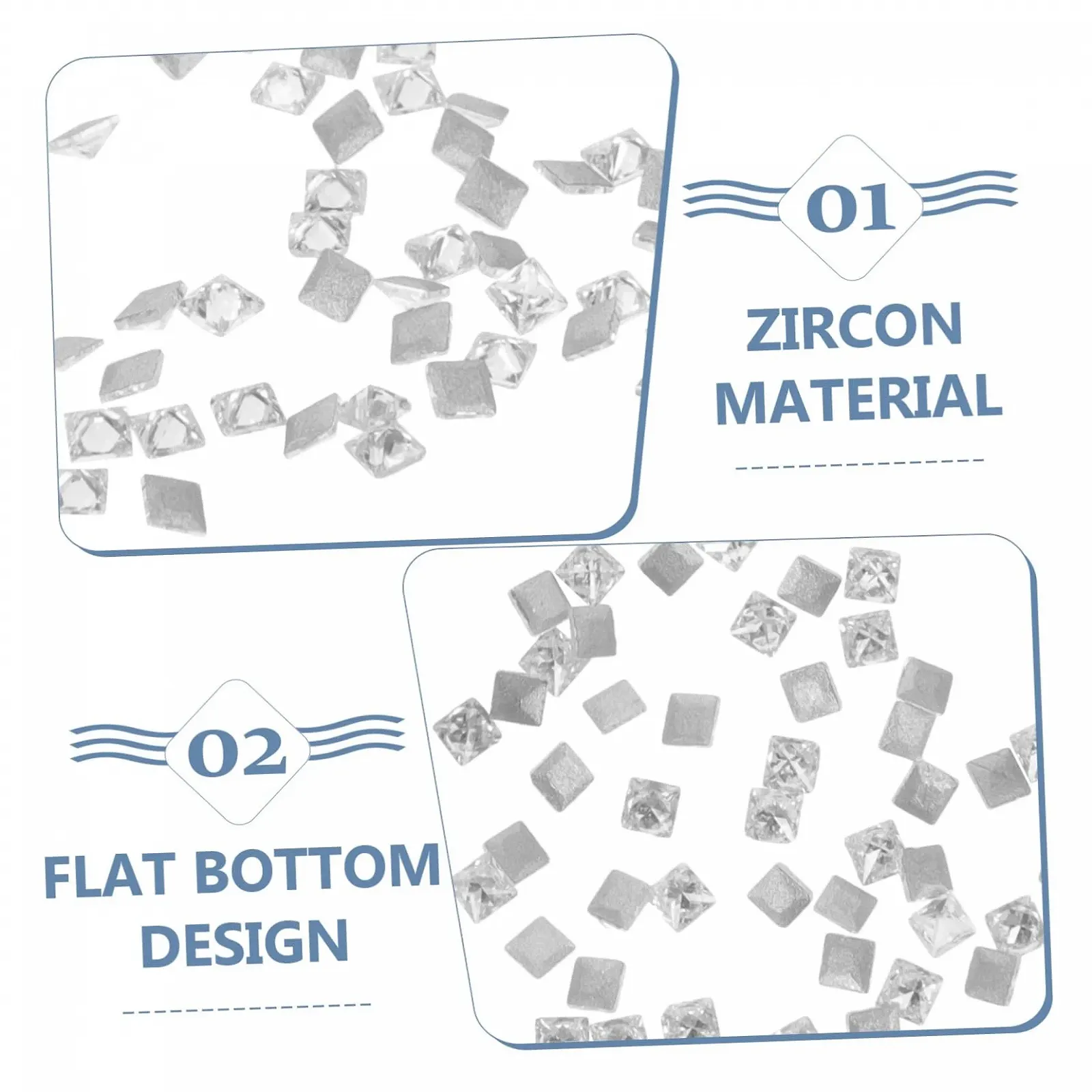 Украшение для ногтей FOMIYES Набор 50 шт. Циркониевые драгоценные камни для акриловых ногтей, фото №5