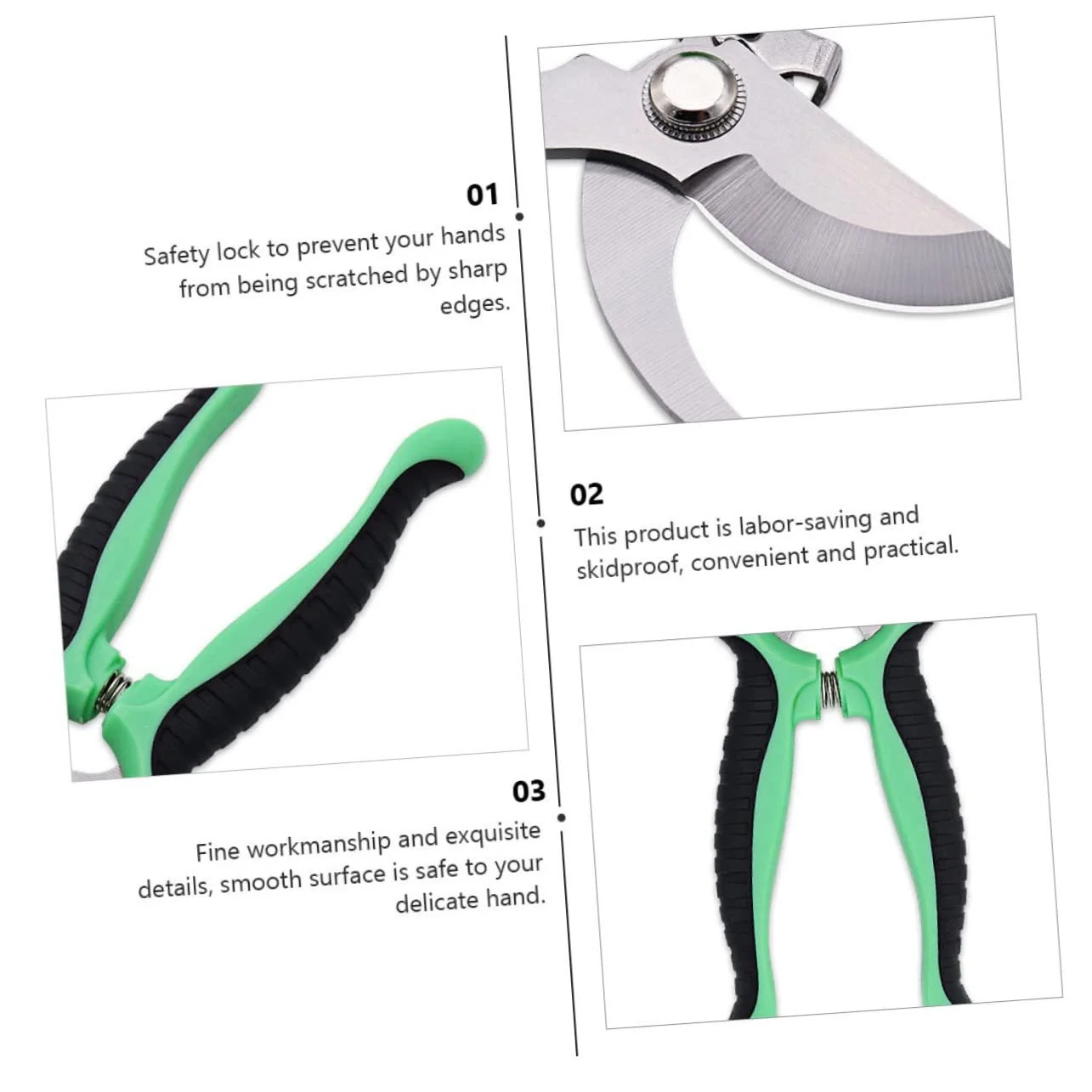 Садовий секатор Happyyami 1 шт. Green, фото №5