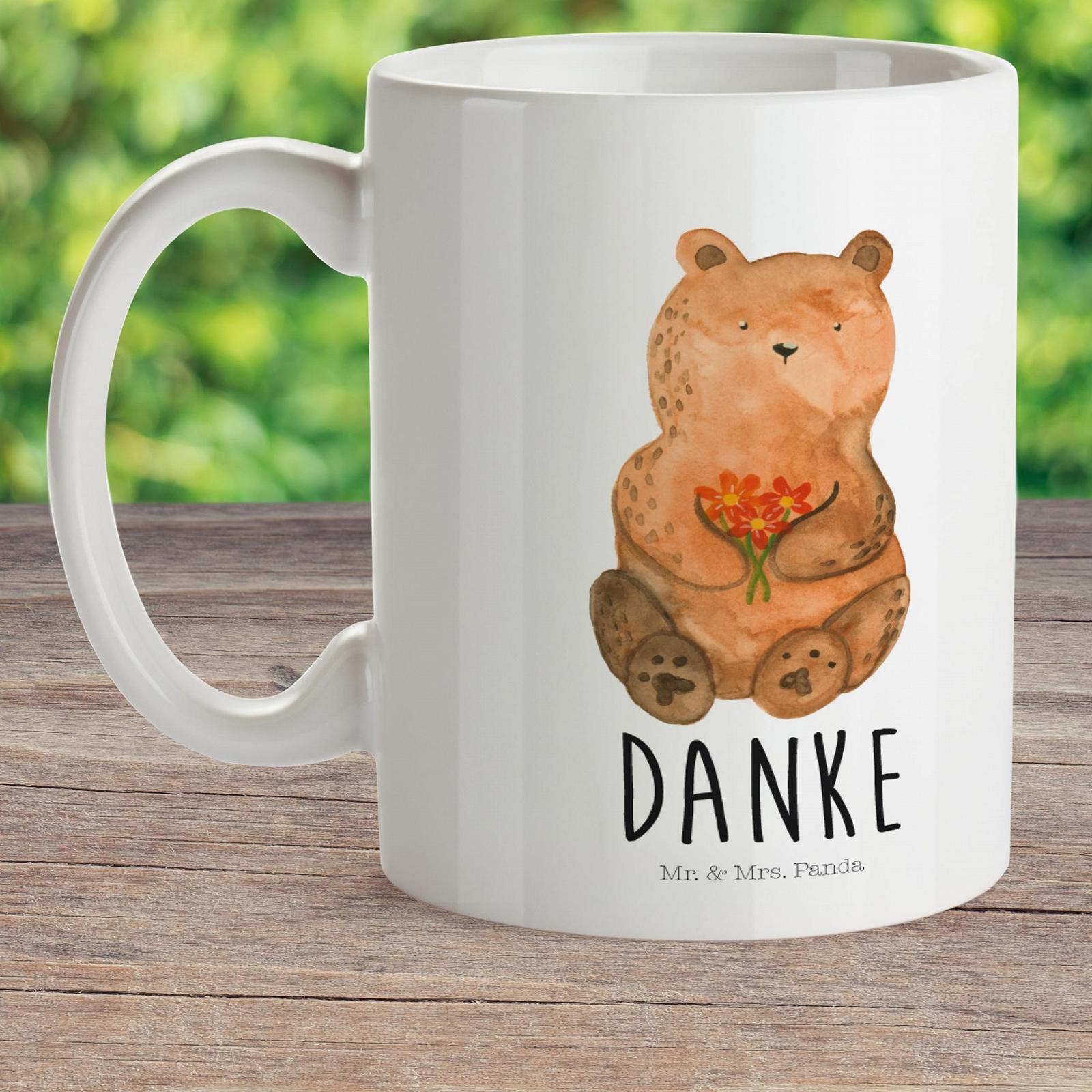 Дитяча кружка Mr. & Mrs. Panda Ведмідь Пластикова кружка, фото №2