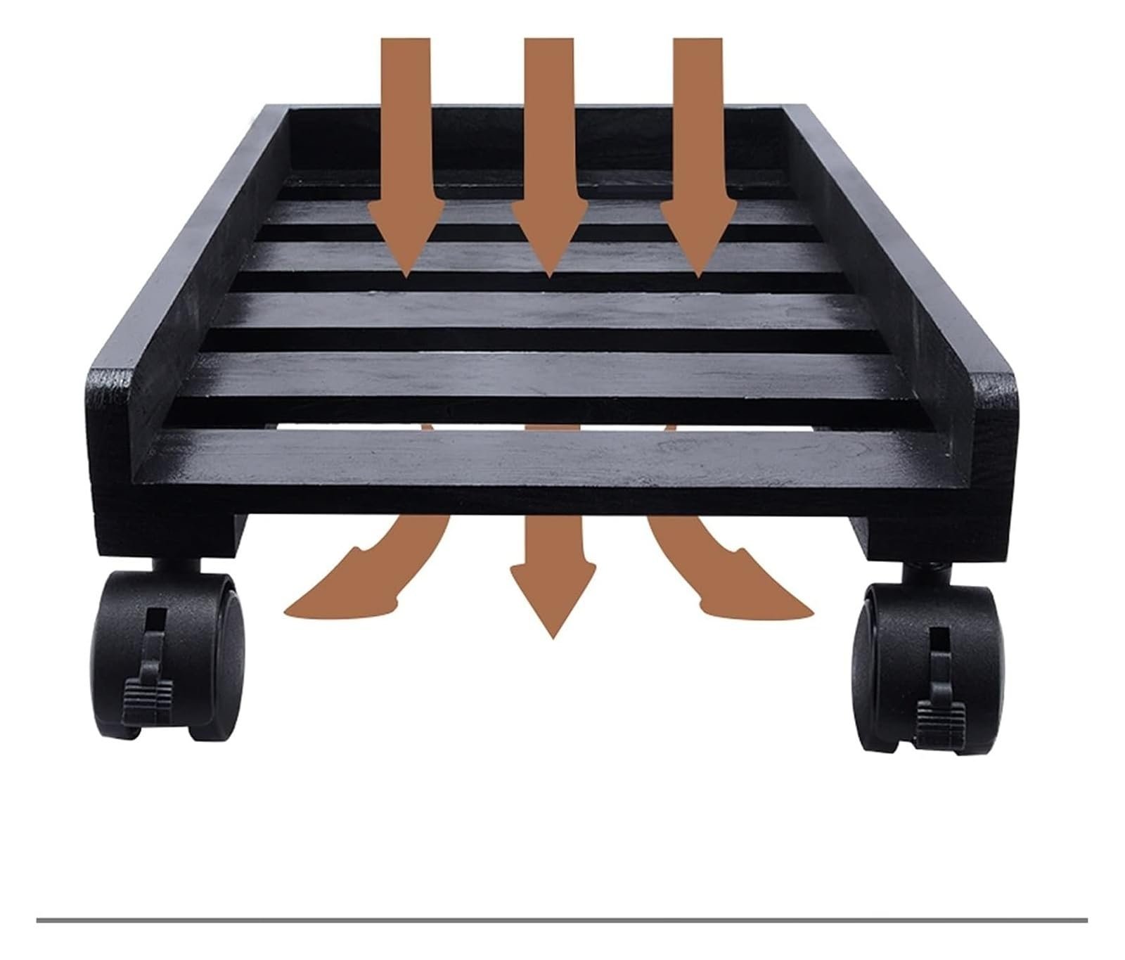 Подставка для настольного компьютера, мобильный держатель ЦП с 4-дюймовыми колесами, подходит для большинства компьютерных корпусов, держатель ПК под стол, фото №4