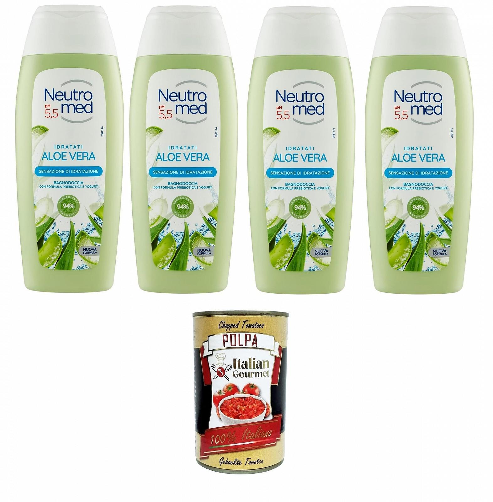 Гель для душу Neutromed pH 5.5 Idratati Алое вера 4 x 400 мл, фото №1