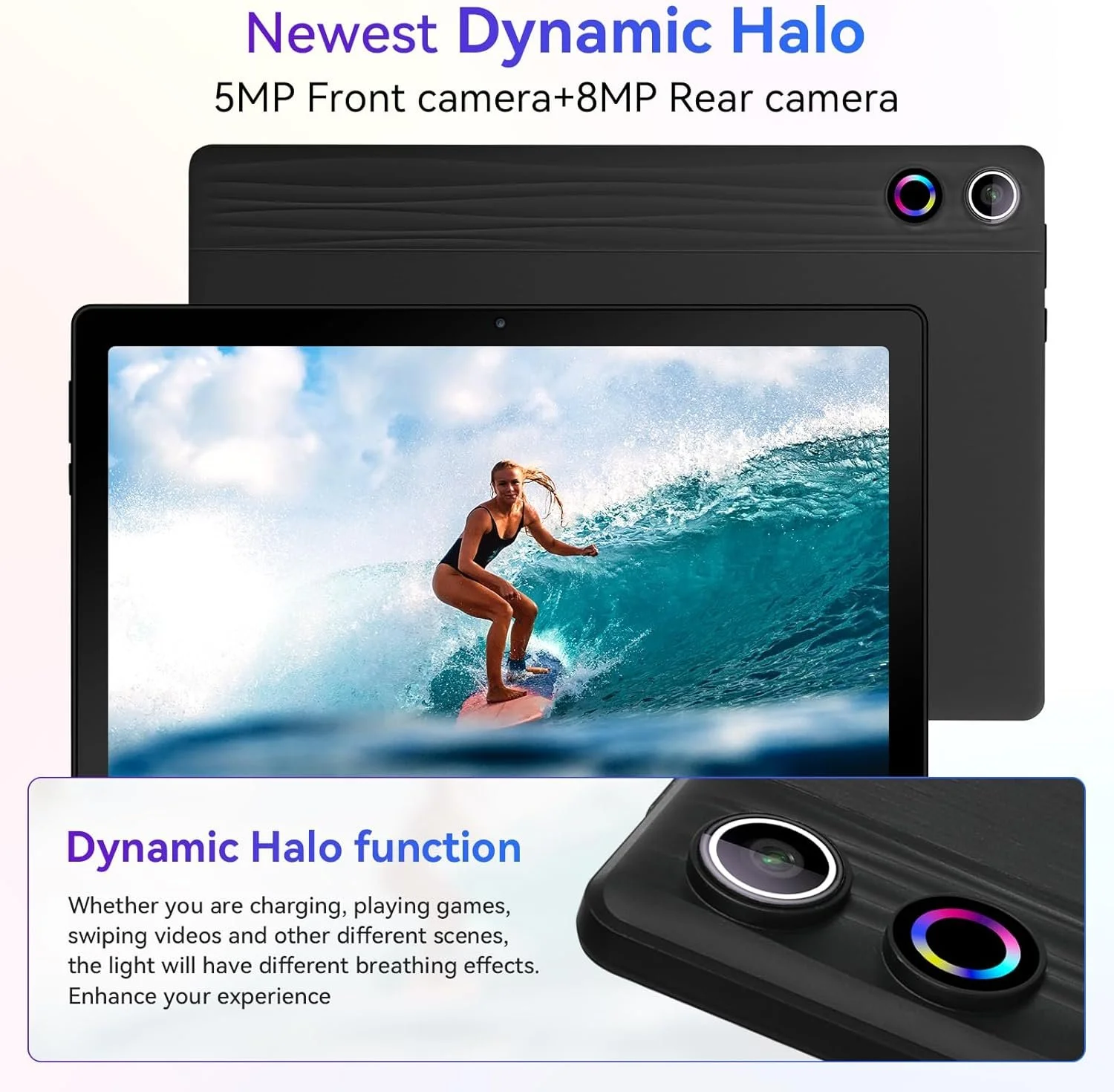 Планшет 10.1" Caxilysh A10 (3+7)/64Gb 4G 2-SIM 8 ядер Android 14 5000 mAh Чорний, фото №4