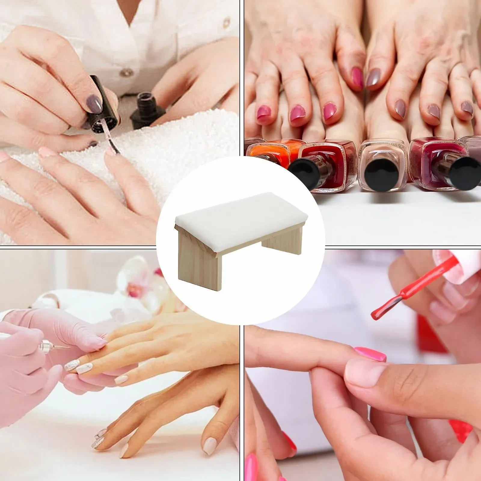 Підставка для рук похила дизайн Манікюрна подушка для рук PU шкіра, фото №4