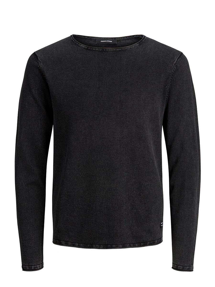 Чоловічий в'язаний джемпер JACK & JONES Однотонний в'язаний джемпер, фото №1