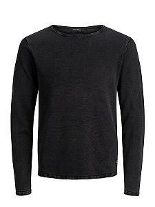 Чоловічий в'язаний джемпер JACK & JONES Однотонний в'язаний джемпер - Фото 1