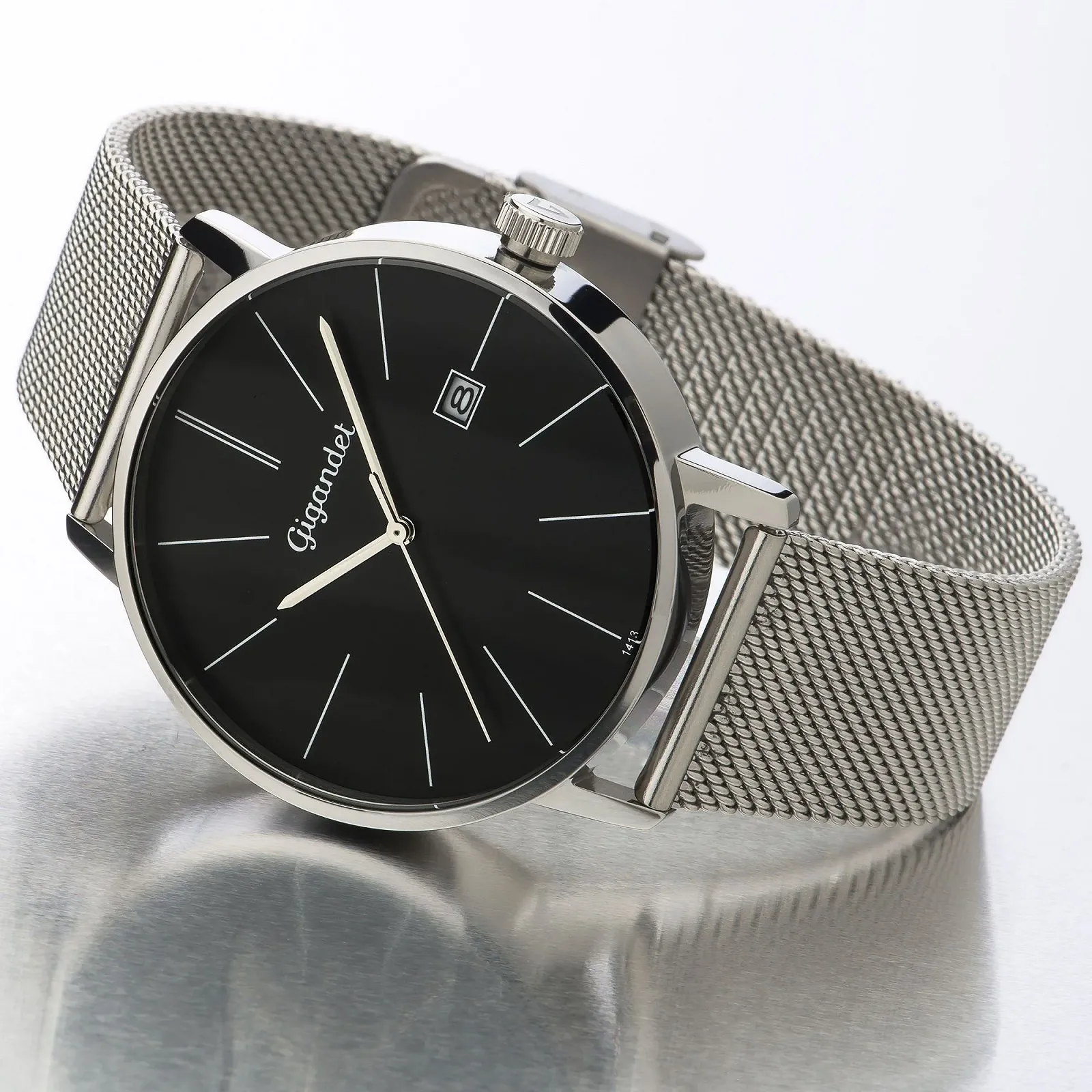 Мужские Кварцевые Часы Gigandet Minimalism Аналоговые Черные Серебристые, фото №2 Мужские Кварцевые Часы Gigandet Minimalism Аналоговые Черные Серебристые, фото №2