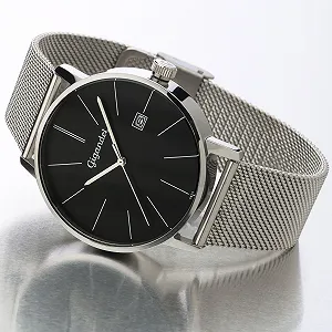 Чоловічий Кварцовий Годинник Gigandet Minimalism Аналоговий Чорний Сріблястий synthetic.ua - Фото 1