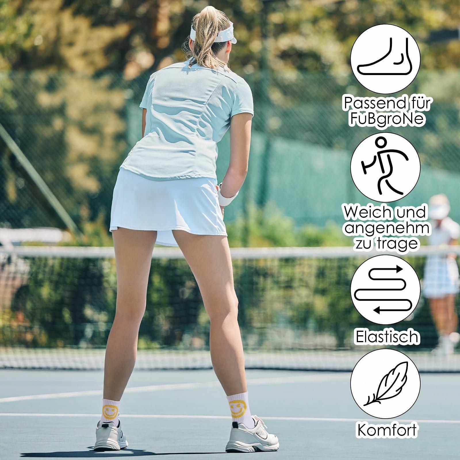 Носки теннисные Женские 39-42 Спортивные Носки Хлопковые Носки с мотивом смайлика, 6 пар, фото №4