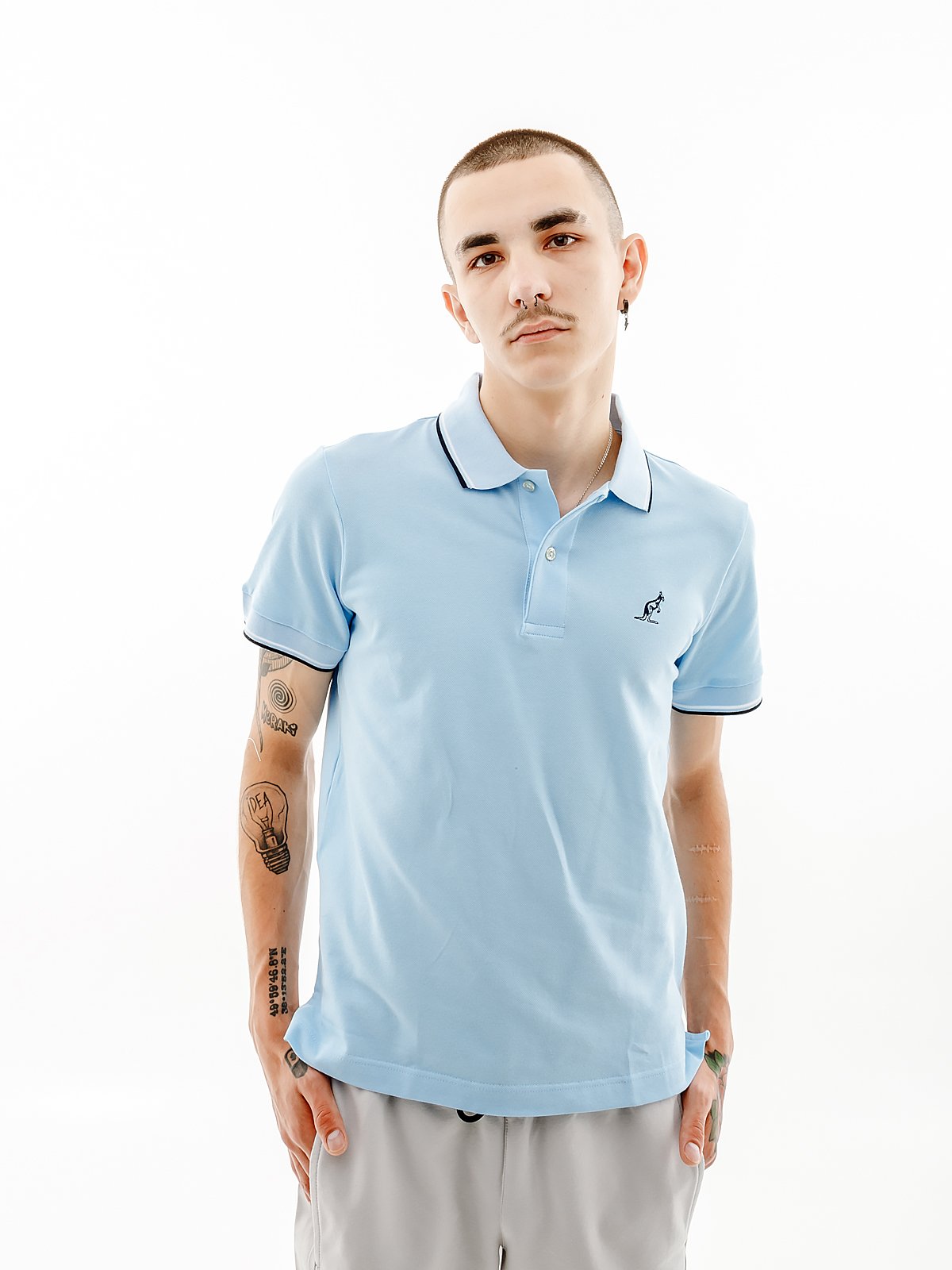 Рубашка-поло AUSTRALIAN 2-STRIPE PIQUE' POLO S-FIT M, фото №1