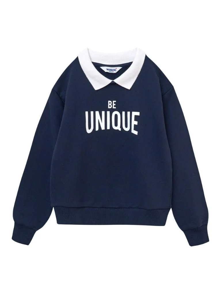 Світшот WINKIKI Дитячий/Підлітковий/Дівчачий з елегантним білим коміром з високоякісної бавовни, фото №1