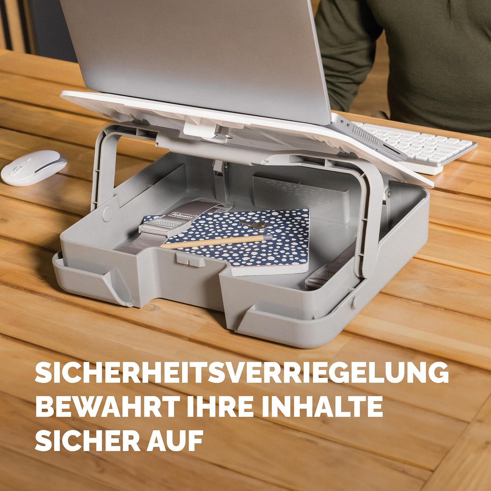 Подставка для ноутбука Fellowes Портативная Breyta 2-в-1 с 5 уровнями высоты Белый, фото №7