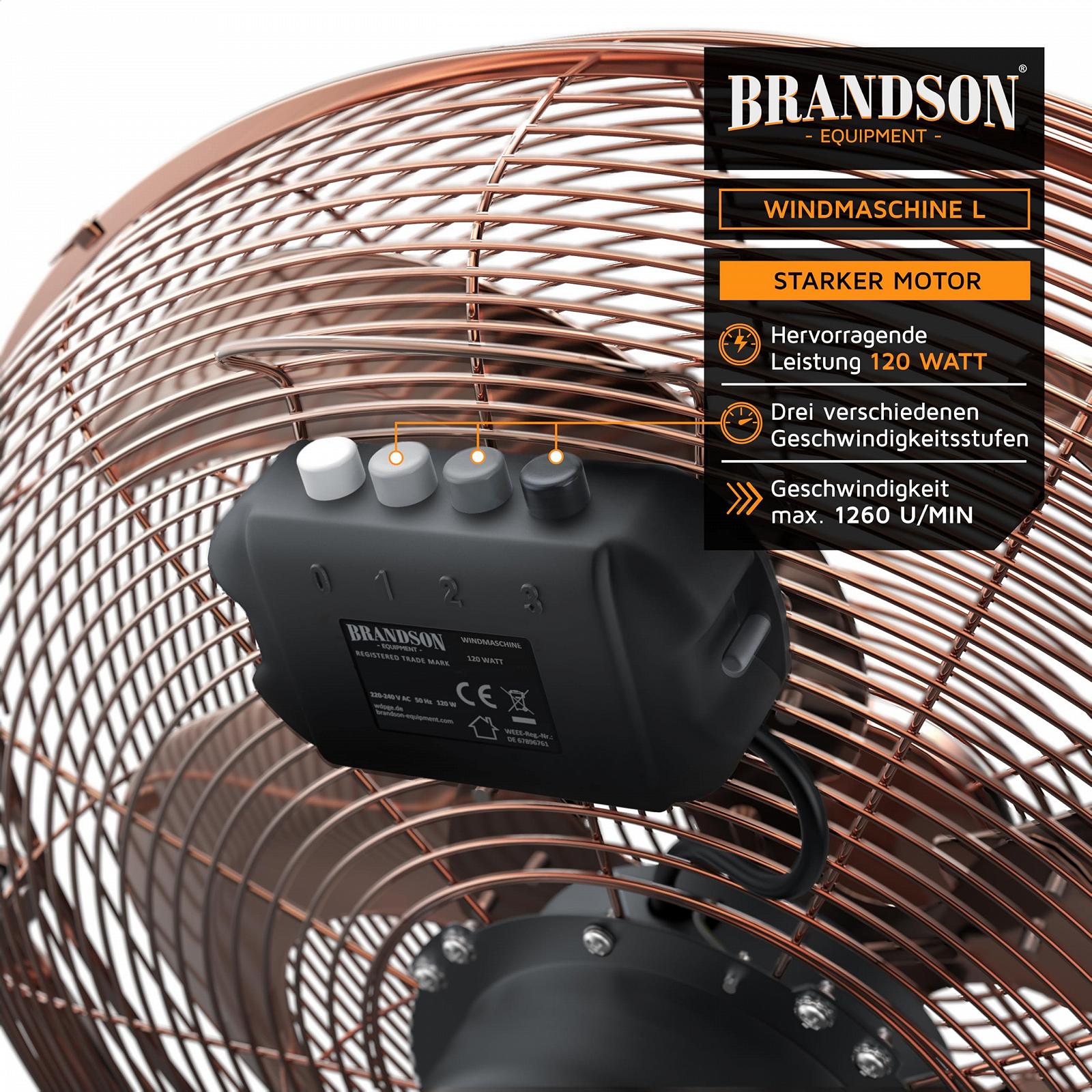 Вентилятор Brandson напольный, 50 см, медный, фото №4