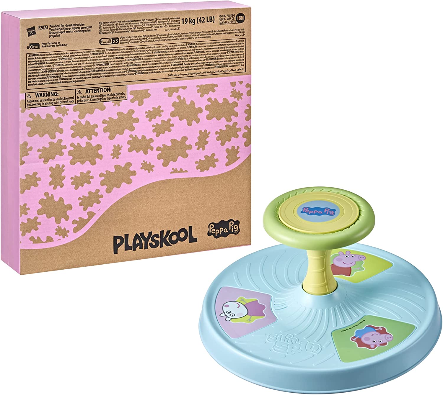Игровой набор Playskool Peppa Pig Sit 'n Spin Musical Classic Spinning Activity Toy, фото №2