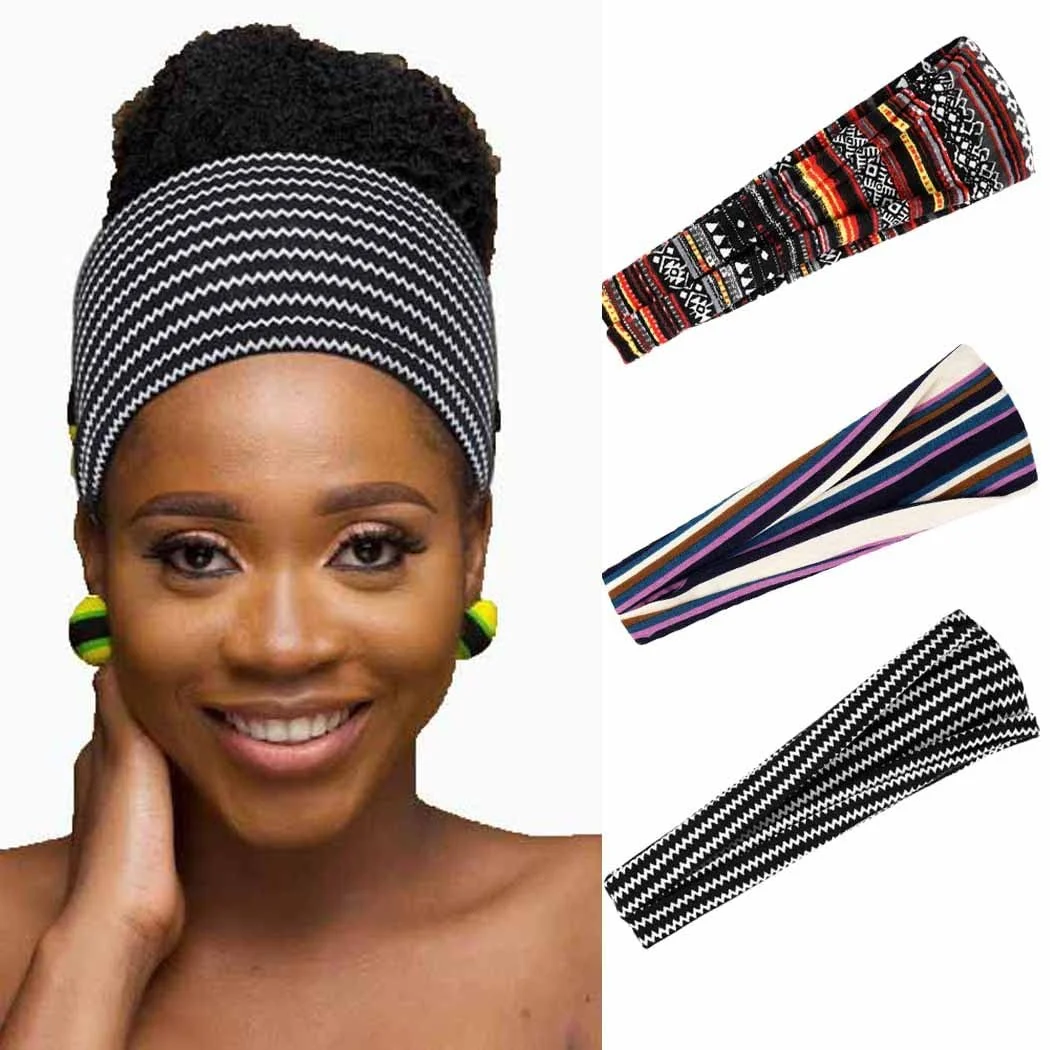 Пов'язка на голову в стилі бохо Чорна, фото №1