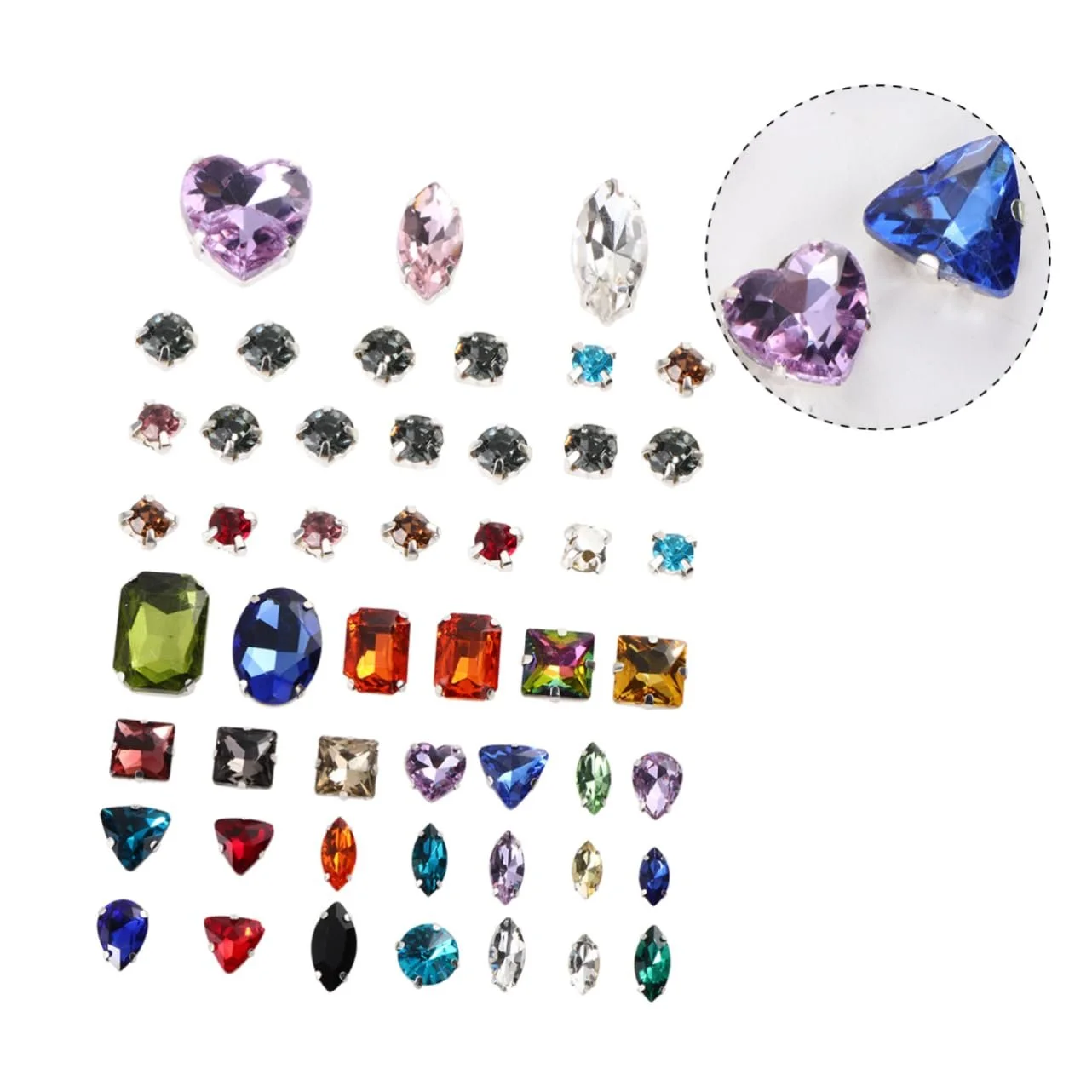 Краплі кристалів зі стразами Tofficu для костюмів, 100 шт., фото №3