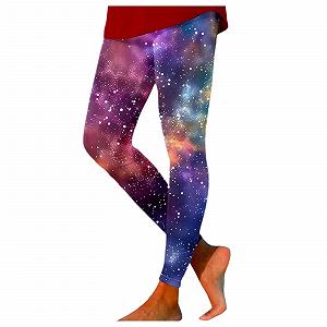 Леггинсы Fannyfuny Космос Женские Galaxy Леггинсы с высокой талией Костюм Galaxy 3D Печать Красочные Леггинсы Йога  Эластичные Йога  Рендер  Костюм Планеты - Фото 1